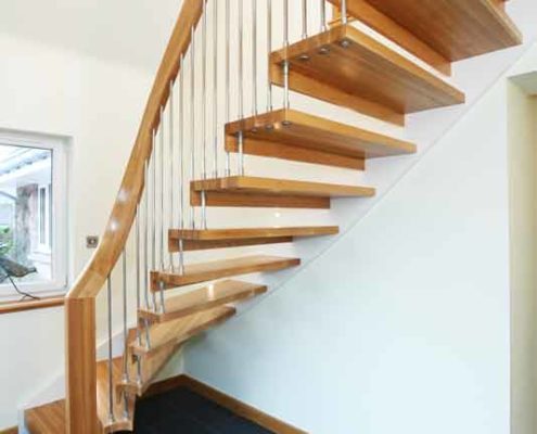 Curving Oak Staircase